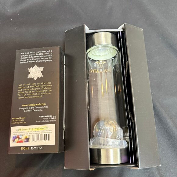 VitaJuwel Water Bottle 16.9 oz - Gemstone Vial Five Elements - NEW - Picture 5 of 8